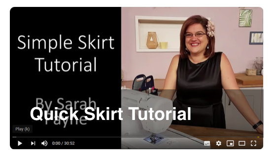 Learn to make a quick skirt with Sarah in this popular YouTube tutorial
