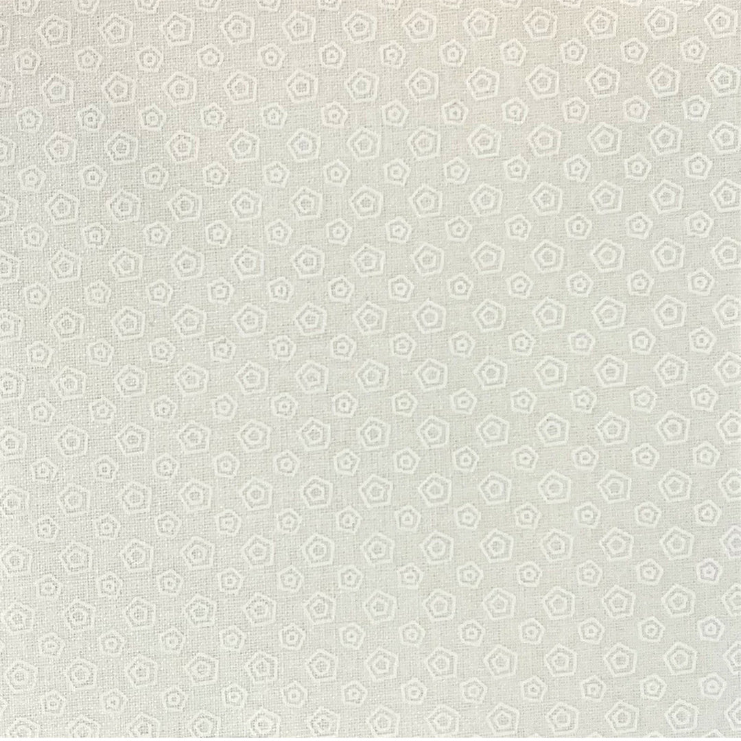 Essentials Cotton Prints (110cm Wide) - White on White - Choice of Design