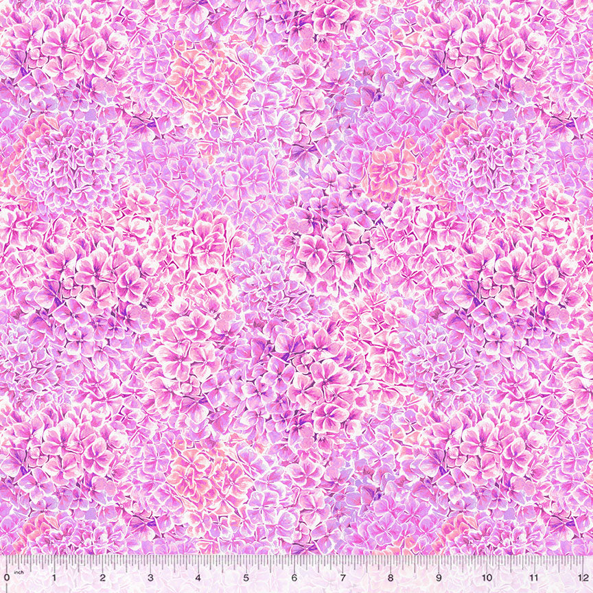 Windham Fabrics "Summer Bliss" by Whistler Studios Cotton Prints (110cm Wide) by the 1/2 Metre - Hydrangea Flowerhead