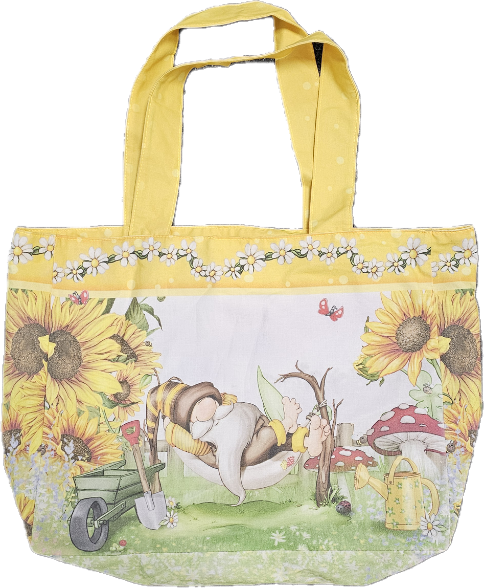 Yellow Relaxing Gnome Bag Panel - Poplin