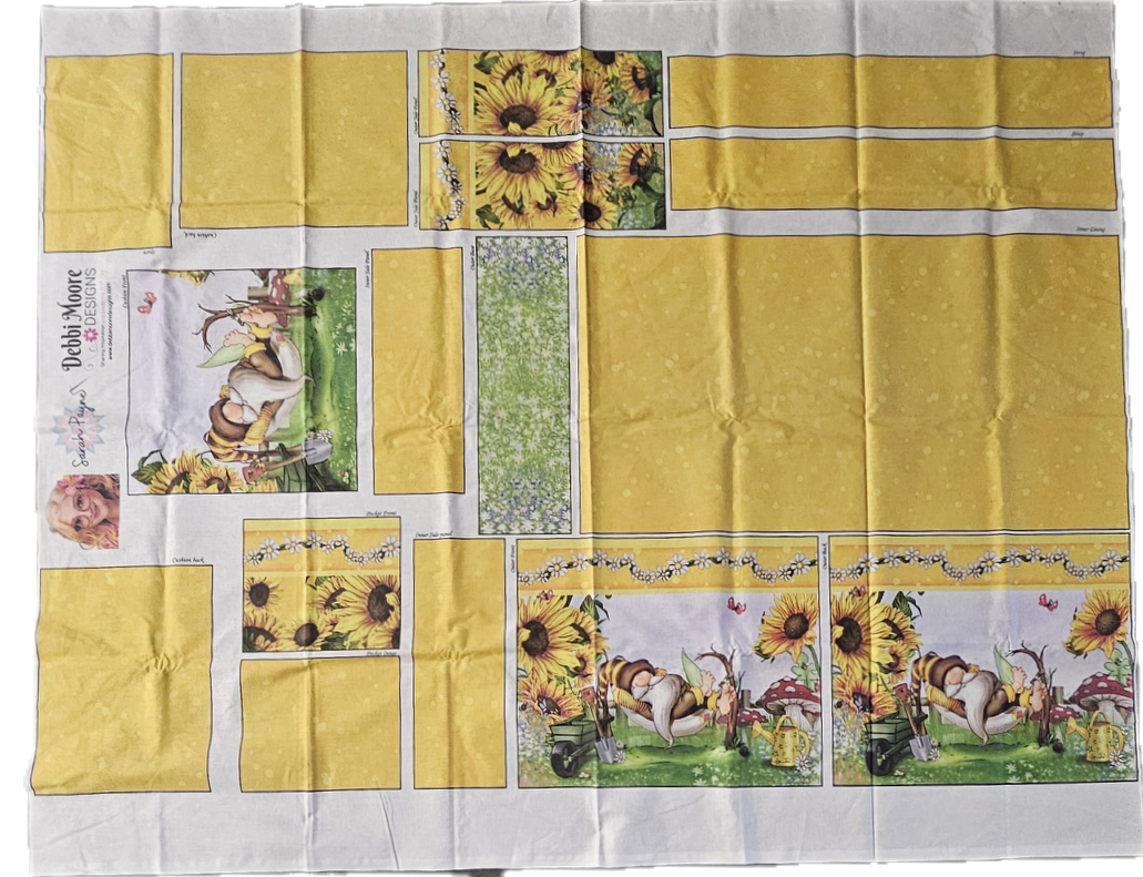 Yellow Relaxing Gnome Bag Panel - Poplin
