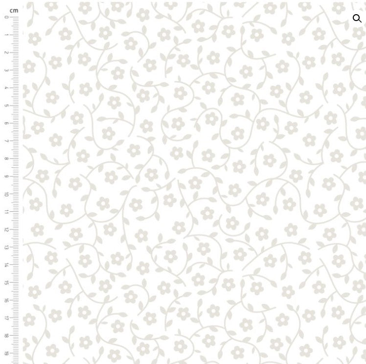 White on White Floral Vine - NEW