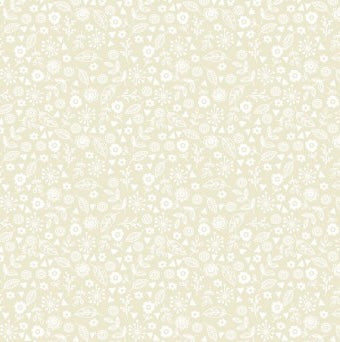 Makower Essentials Cotton Prints (110cm Wide) - Ivory on Ivory - Ditsy Doodle