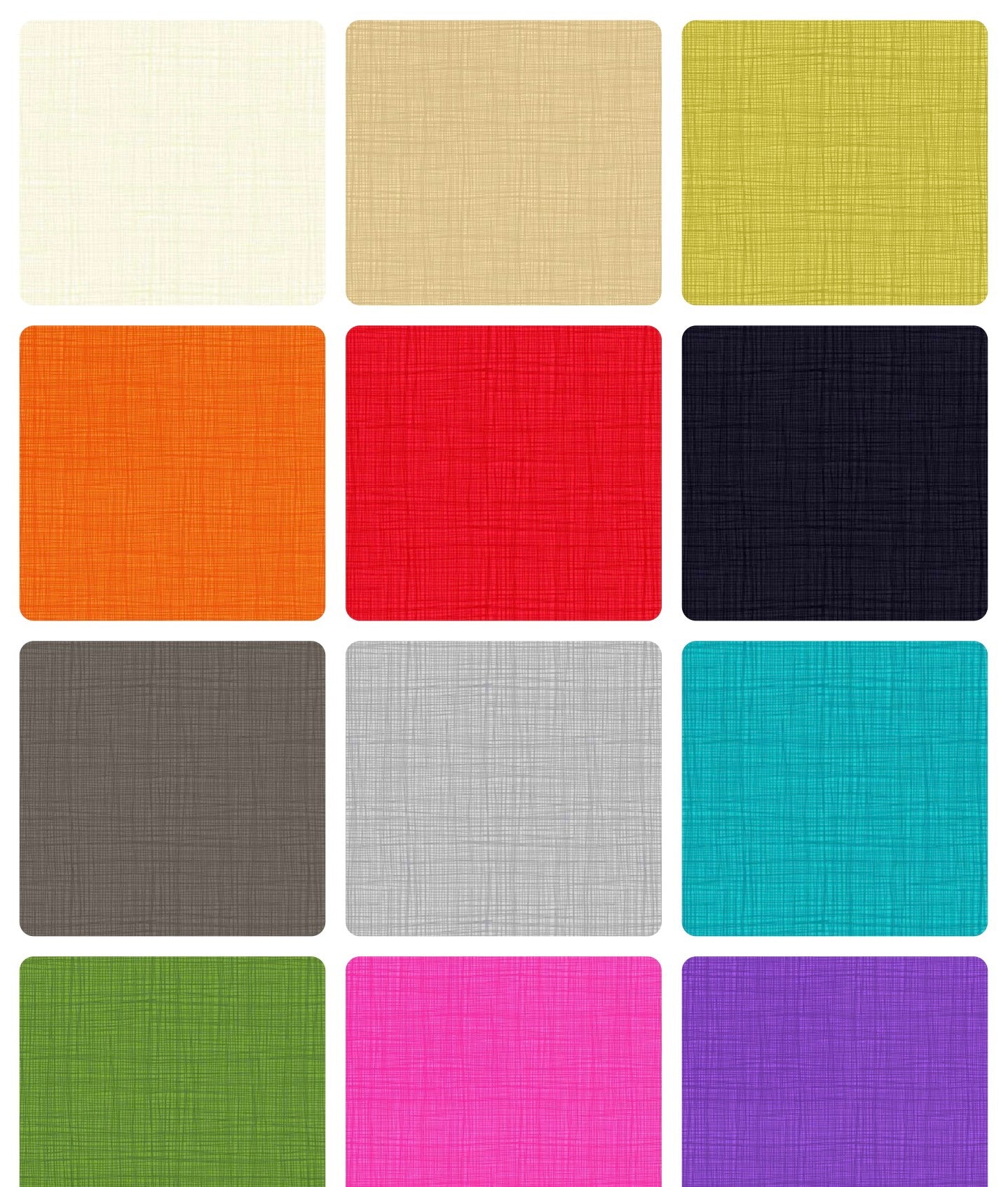 Makower Linea Cotton Prints 12 Piece Fat Quarter (1/4) Bundle