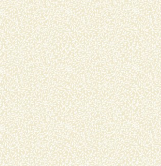 Makower Essentials Cotton Prints (110cm Wide) - Ivory on Ivory - Mini Leaves