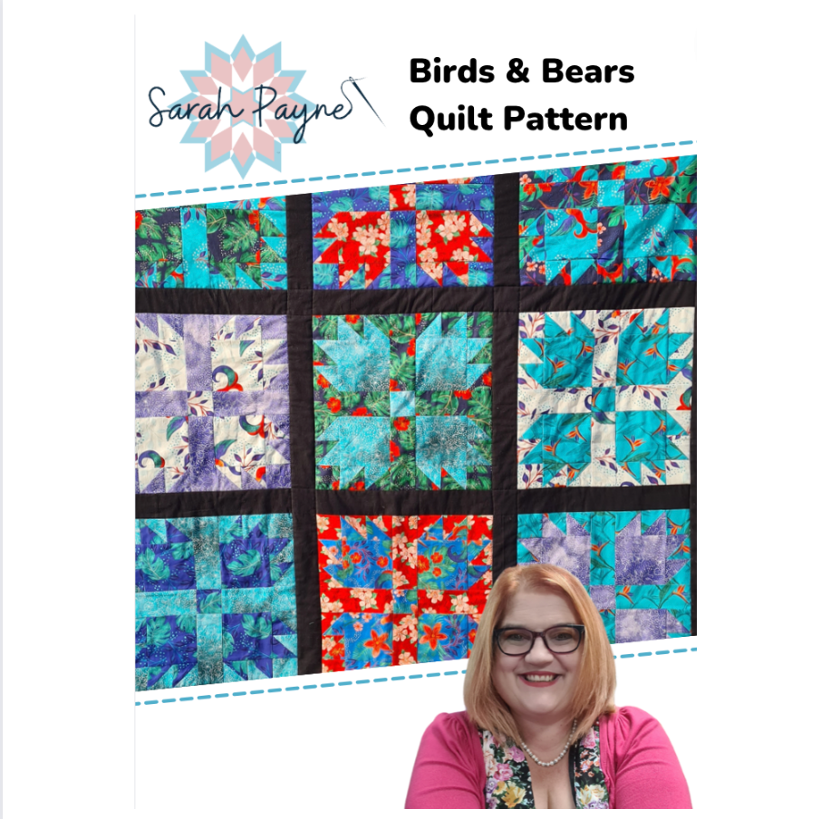 DIGITAL DOWNLOAD - Sarah Payne's Birds & Bears / Bear Paw Quilt Pattern
