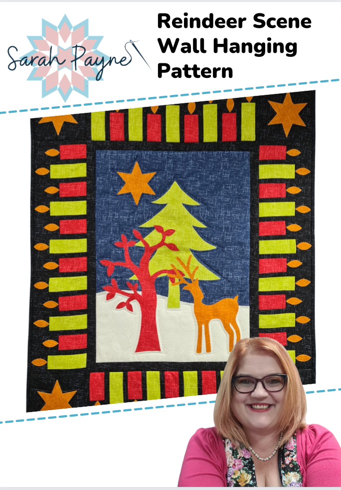 Sarah Payne's Reindeer Scene Wall Hanging Pattern - DIGITAL DOWNLOAD