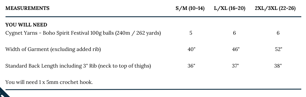 DIGITAL DOWNLOAD - Sarah Payne Crochets Fantasy Cocoon Cardigan Pattern Booklet