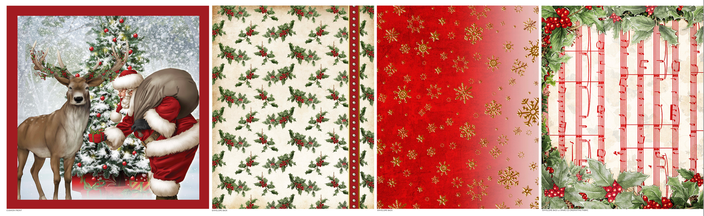 Traditional Christmas Cushion Panel - Choice of Design