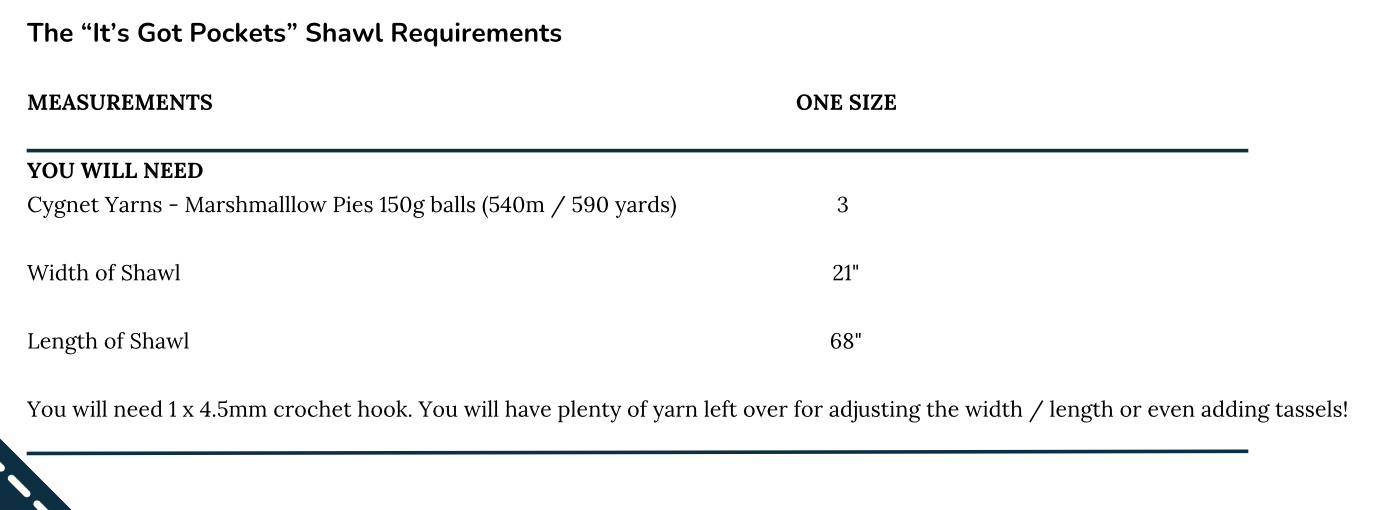 DIGITAL DOWNLOAD - Sarah Payne Crochets The "Its Got Pockets" Wrap/Shawl Pattern Booklet