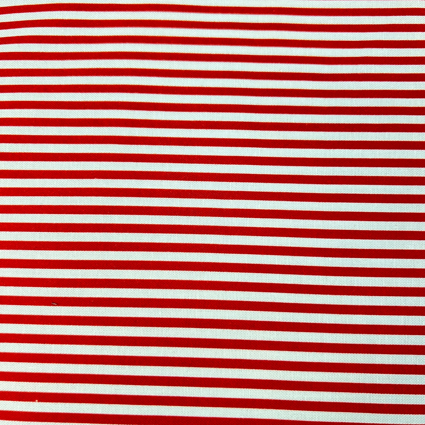 Cotton Prints By The Metre (112cm Wide) - Red & White Stripe