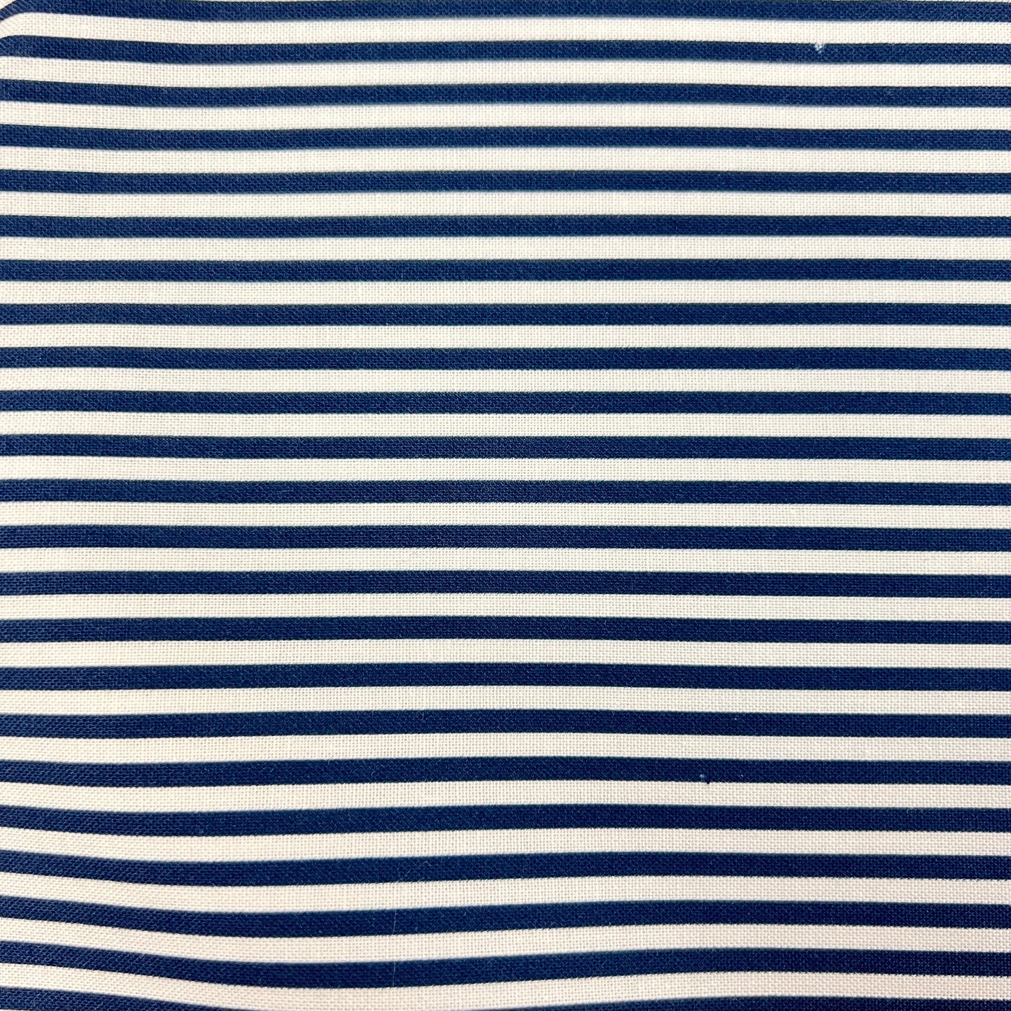 Cotton Prints By The Metre (112cm Wide) - Navy & White Stripe