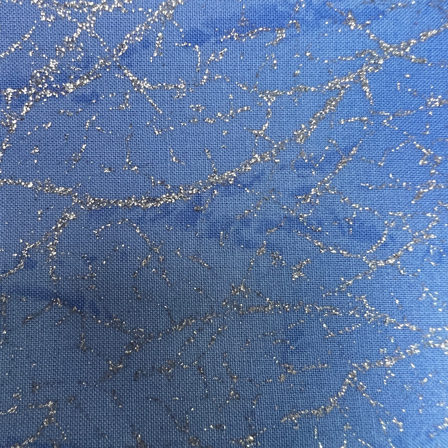 Diamond Dust by Whistler Studios Glitter / Sparkle 100% Cotton Fabric (110cm wide) - Blue