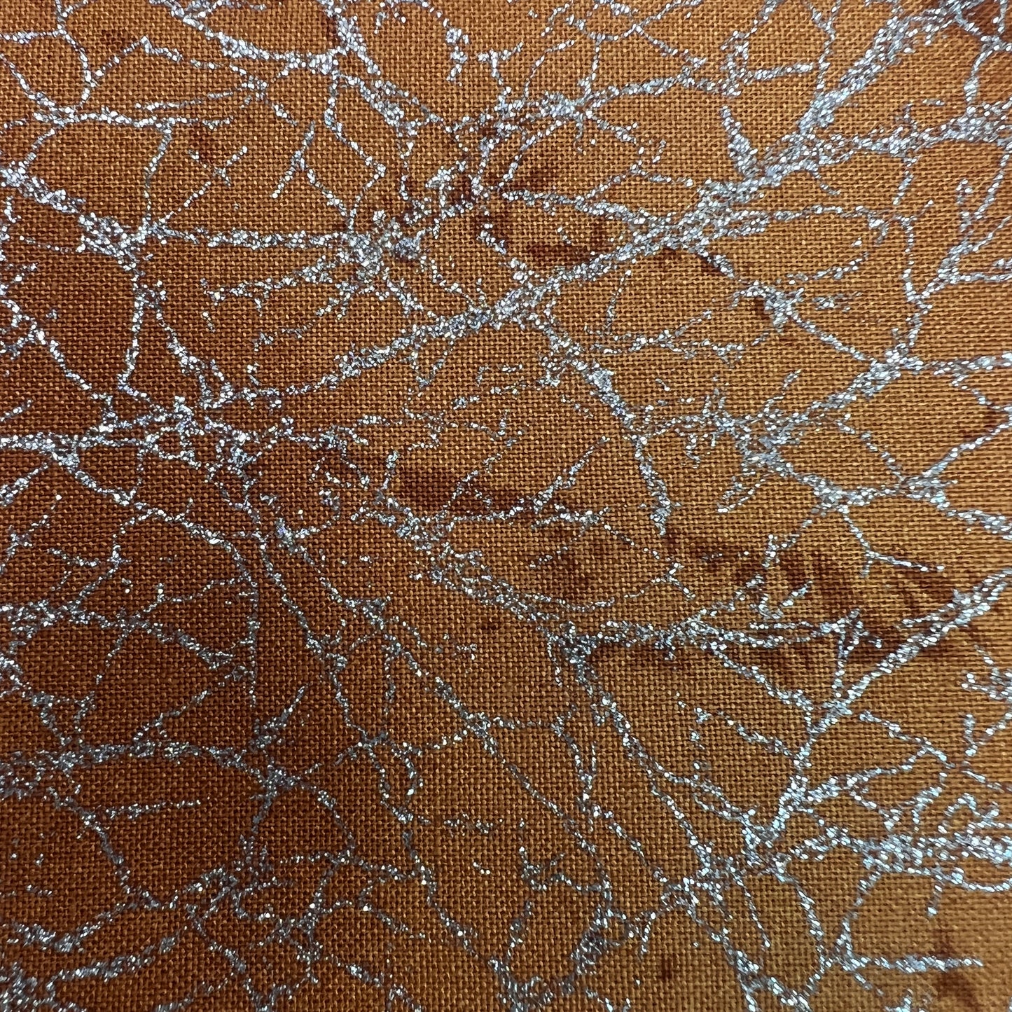 Diamond Dust by Whistler Studios Glitter / Sparkle 100% Cotton Fabric (110cm wide) - Cinnamon