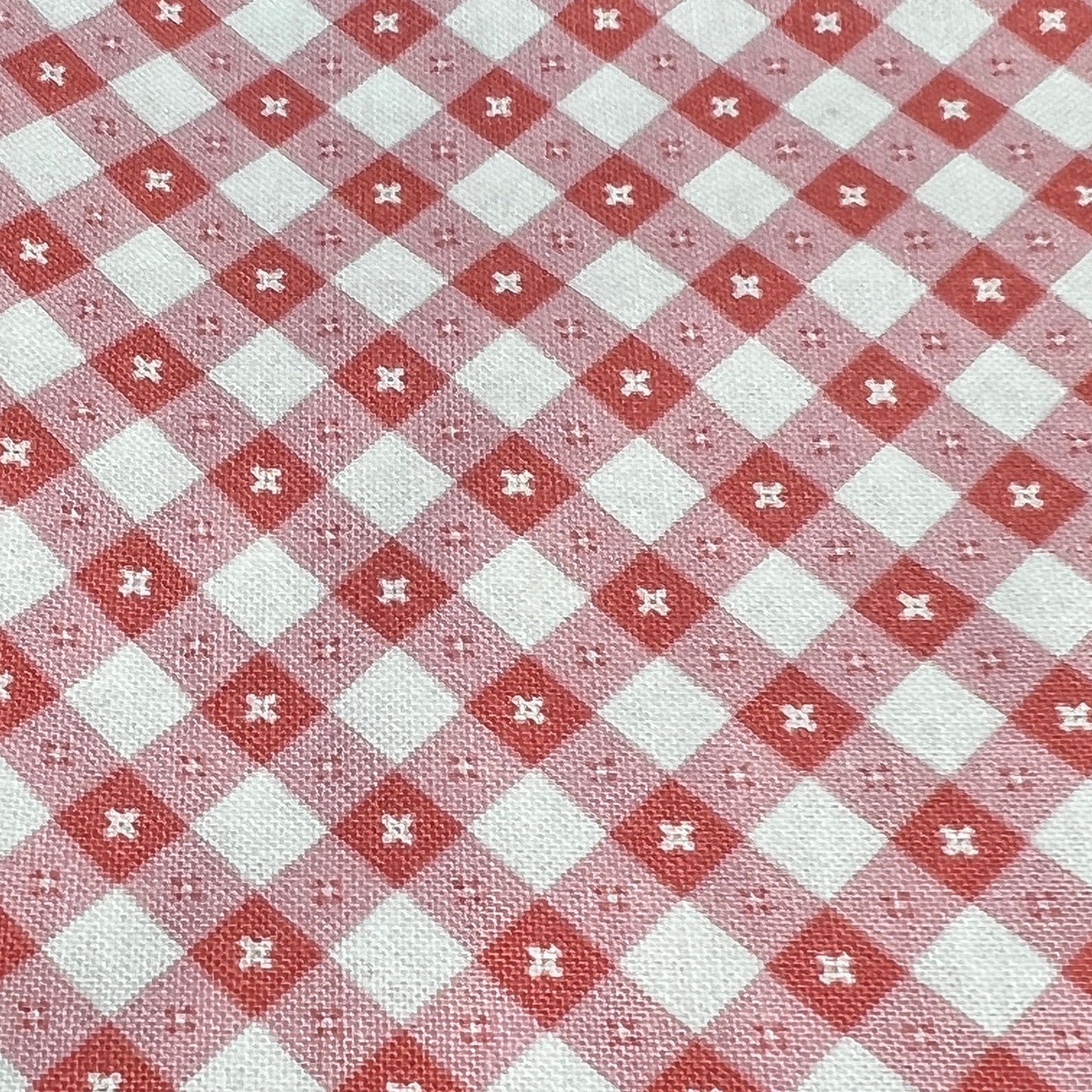 Poppie Cotton Gingham Picnic By The 1/2 Metre (108cm Wide) - Pink