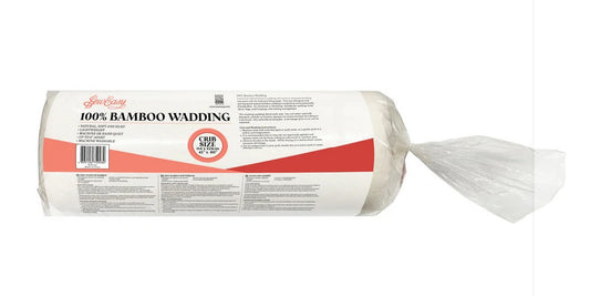 Wadding: 100% Bamboo: Crib/Cot: 152.4 x 114.3cm