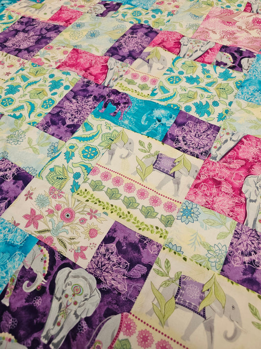 **Elephant Summer quilt kit - fabric and pattern