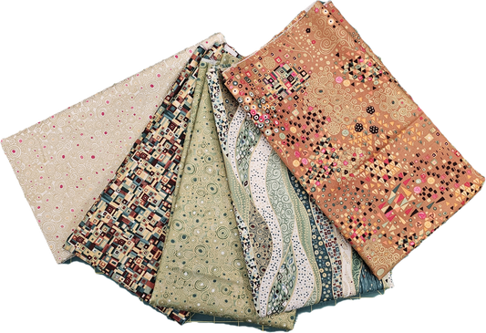 Golden – Makower Fabrics ½ Metre Bundle (5 Fabrics)