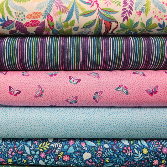 Tropica – Makower Fabrics ½ Metre Bundle (5 Fabrics)