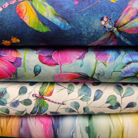 Dragonflies Fabric (Fat 1/4 bundle or Panel)