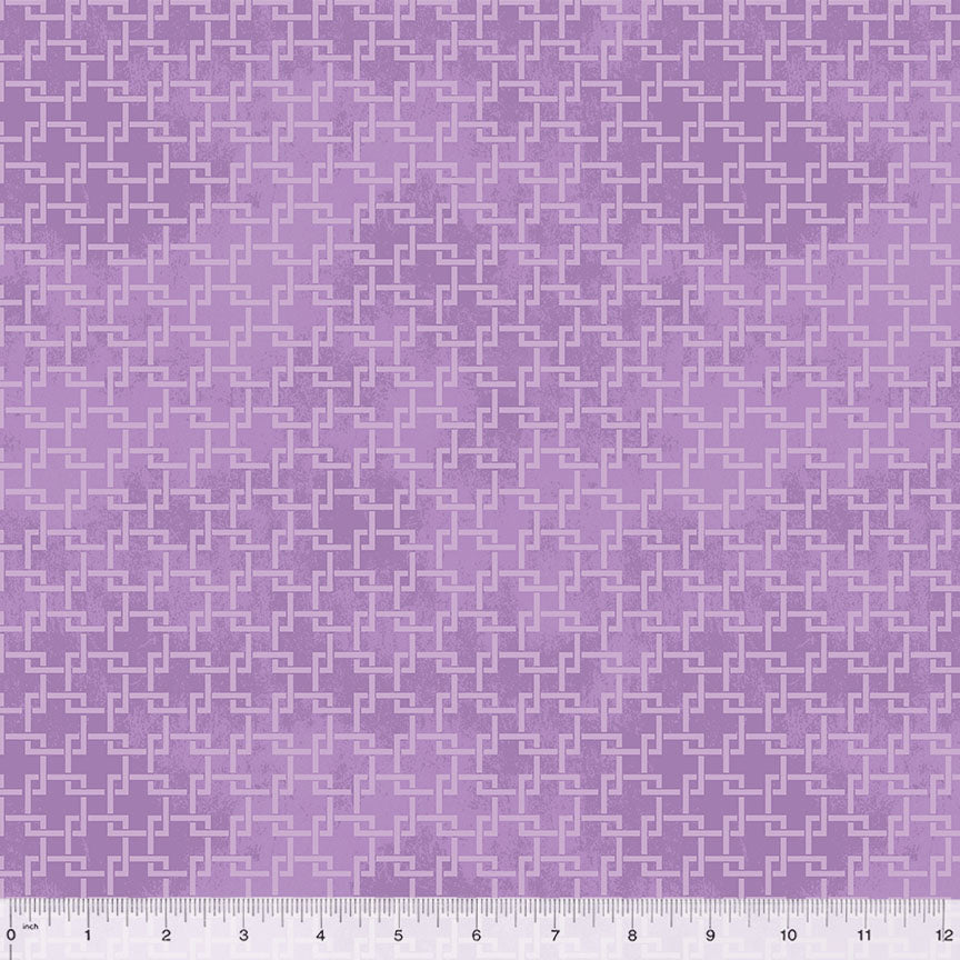 Windham Fabrics "Summer Bliss" by Whistler Studios Cotton Prints (110cm Wide) by the 1/2 Metre - Lilac Trellis