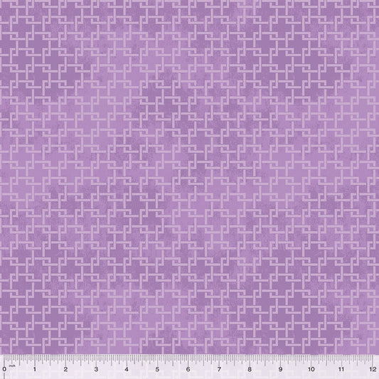 Windham Fabrics "Summer Bliss" by Whistler Studios Cotton Prints (110cm Wide) by the 1/2 Metre - Lilac Trellis