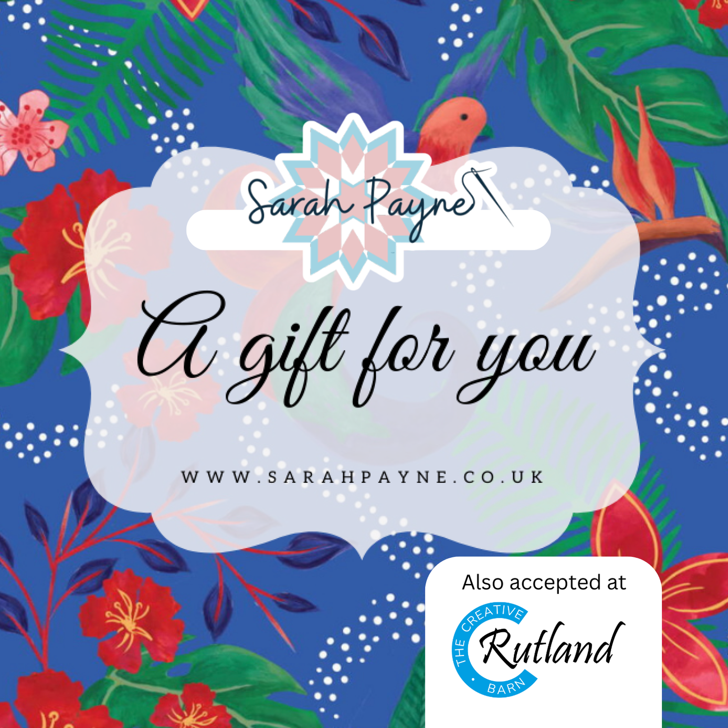 Sarah Payne Quilter Gift Card: perfect for the sewing enthusiast in your life.