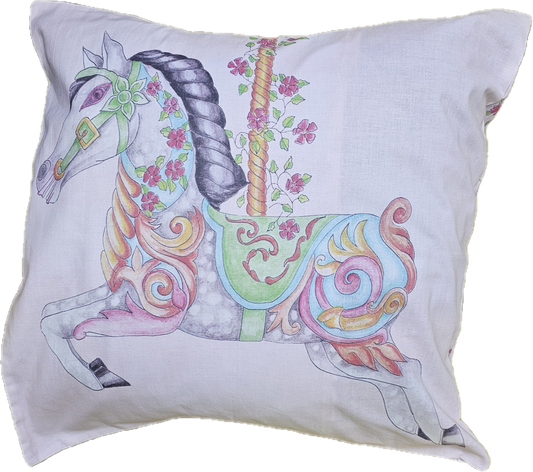 Carousel Horse Cushion Panel