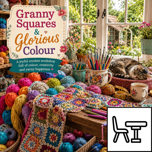 Granny Squares and Glorious Colour Crochet Club 1pm - 3pm 3rd Wednesday of the month