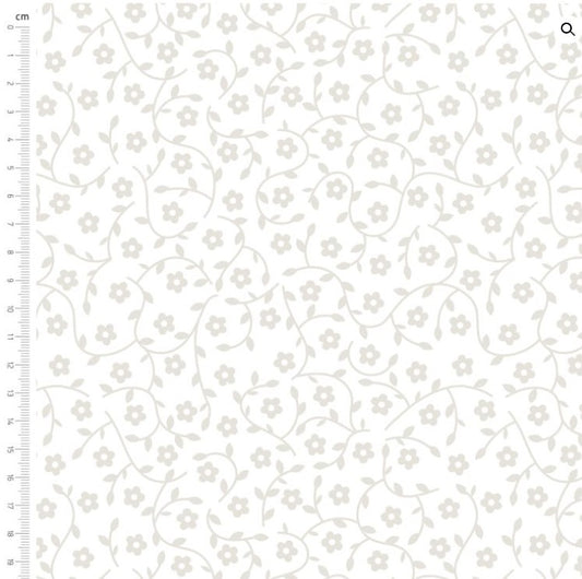 White on White Floral Vine - NEW