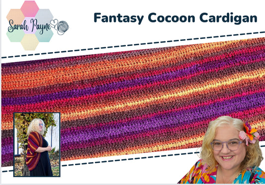 Sarah Payne Crochets Fantasy Cocoon Cardigan Pattern Booklet