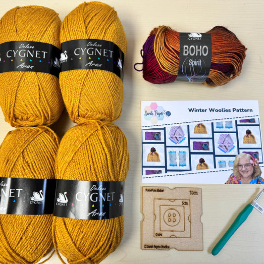 Sarah Payne Crochets Winter Woolies Accessories Kit - Choice of Colour