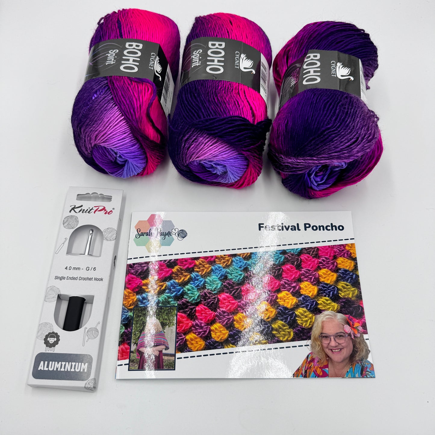 Sarah Payne's Crochet Poncho Kit - Choice of Colour