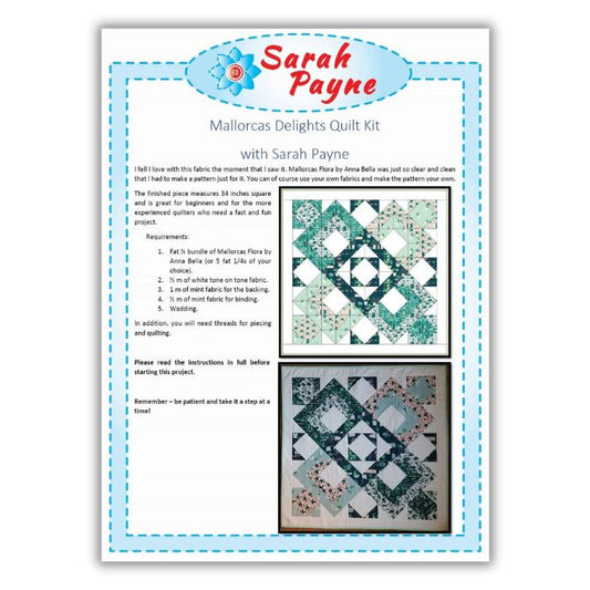 DIGITAL DOWNLOAD - Mallorcan Delight Quilt Pattern