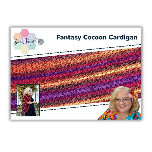 Sarah Payne Crochets Fantasy Cocoon Cardigan Pattern Booklet