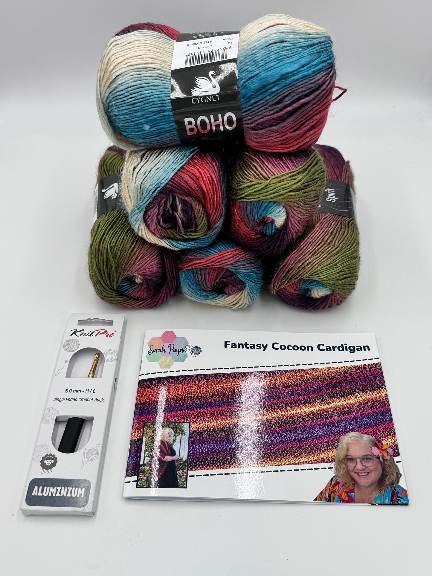 Sarah Payne's Crochet Cocoon Cardigan Kit - Choice of Colour