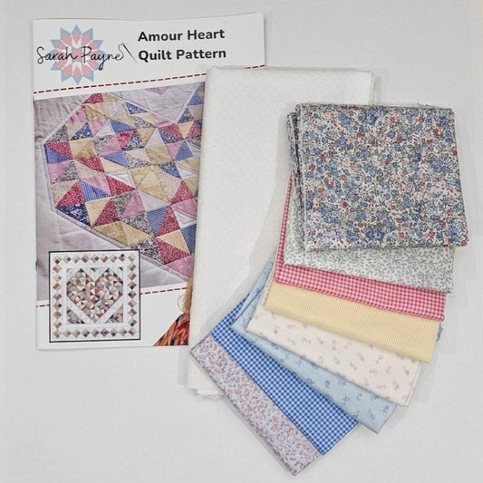 Amour Heart hamper quilt pattern and kit