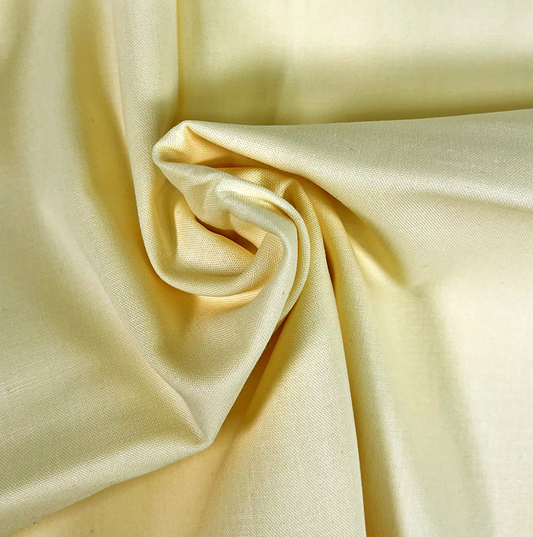 Make & Believe 100% Organic Cotton (112cm Wide) - Lemon