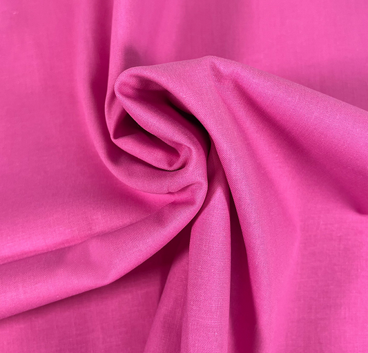 Make & Believe 100% Organic Cotton (112cm Wide) - Bright Pink
