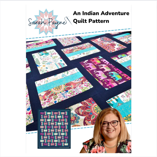 Sarah Payne's An Indian Adventure Quilt Pattern - DIGITAL DOWNLOAD