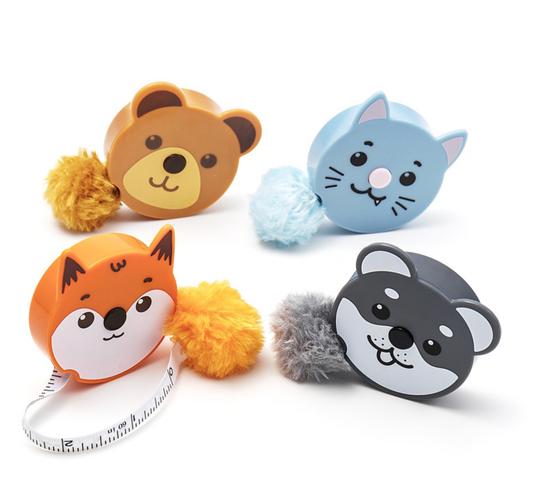 Cute Retractable Tape Measure with Fluffy Tail - Choice of Design