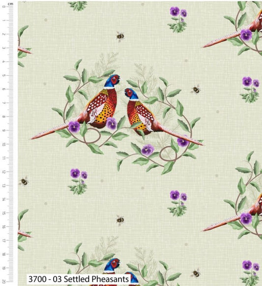 Settled Pheasants - Woodland Wanderers by Sarah Payne