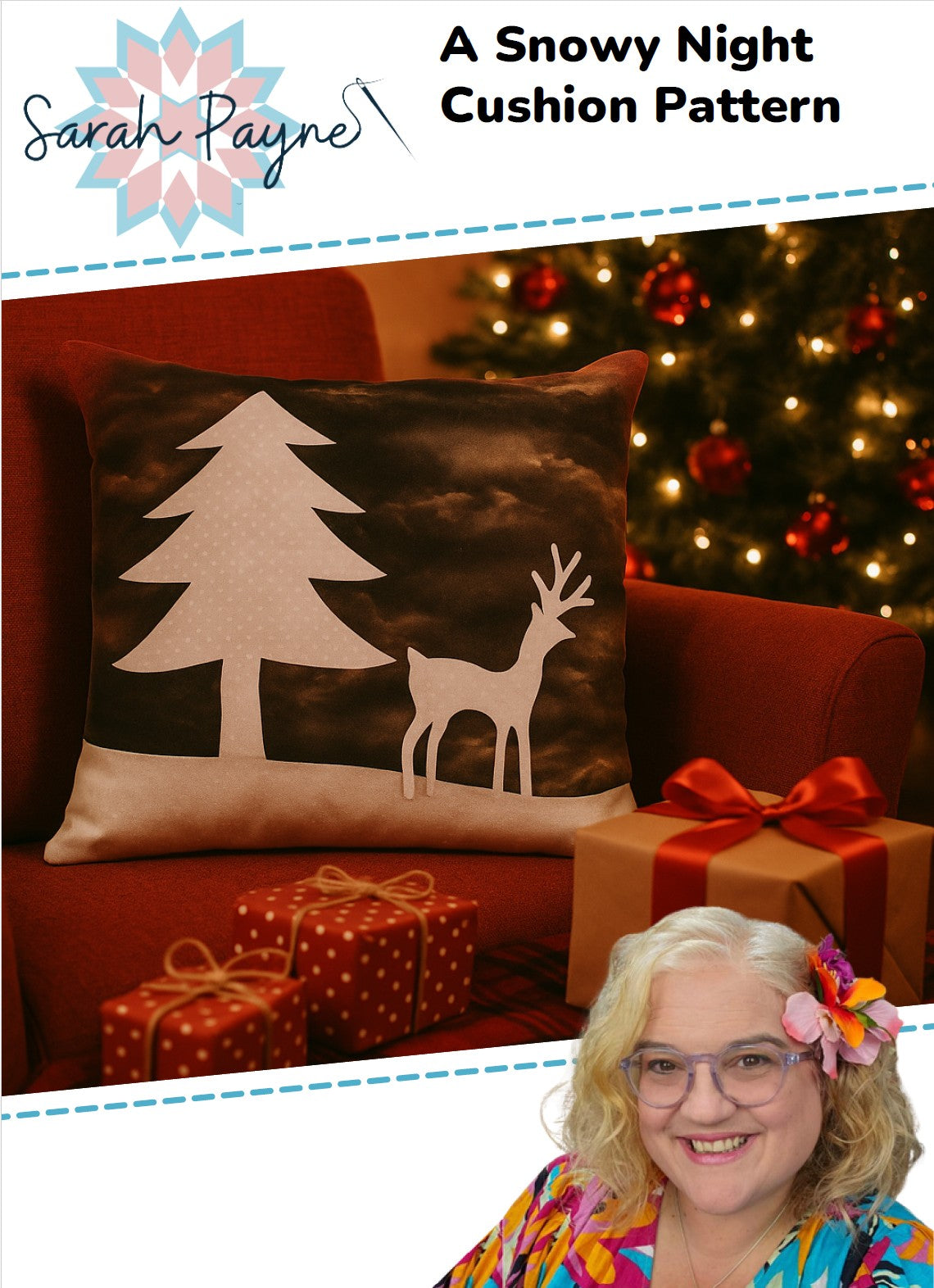 A Snowy Night Cushion – Pattern Digital Download
