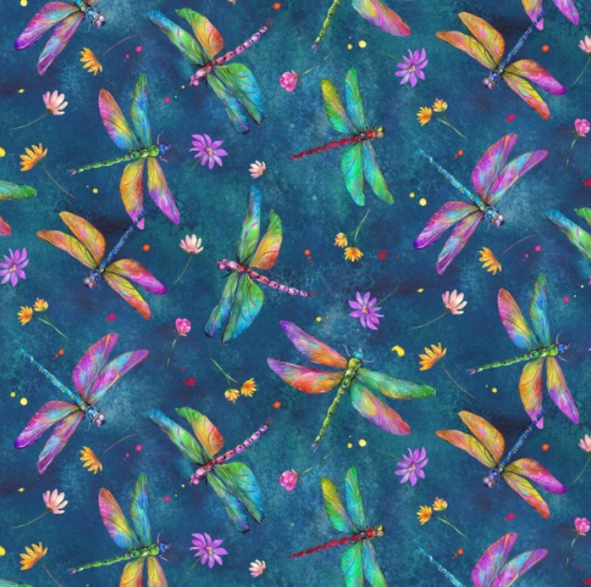Dragonflies Fabric (Fat 1/4 bundle or Panel)