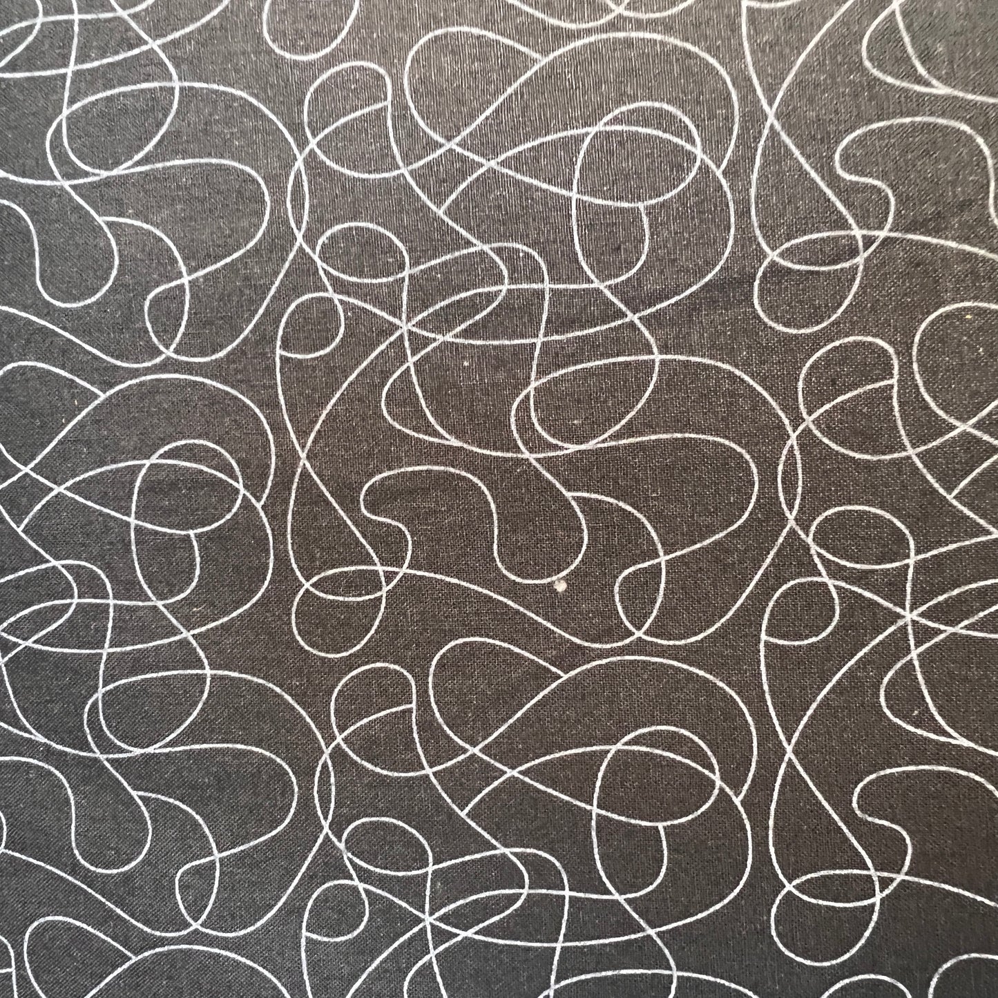 Squiggle Cotton Print By The Metre (110cm Wide) - Black
