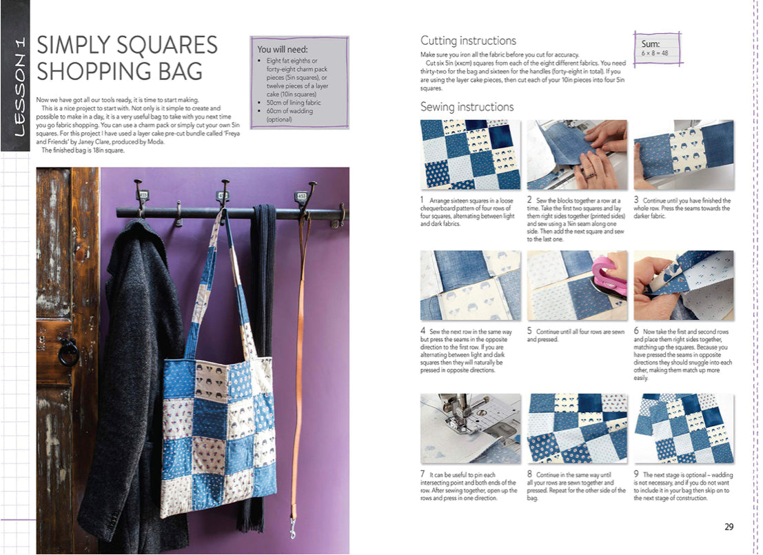 Sarah Payne’s Quilt School Paperback Book: New ways to start patchwork and quilting