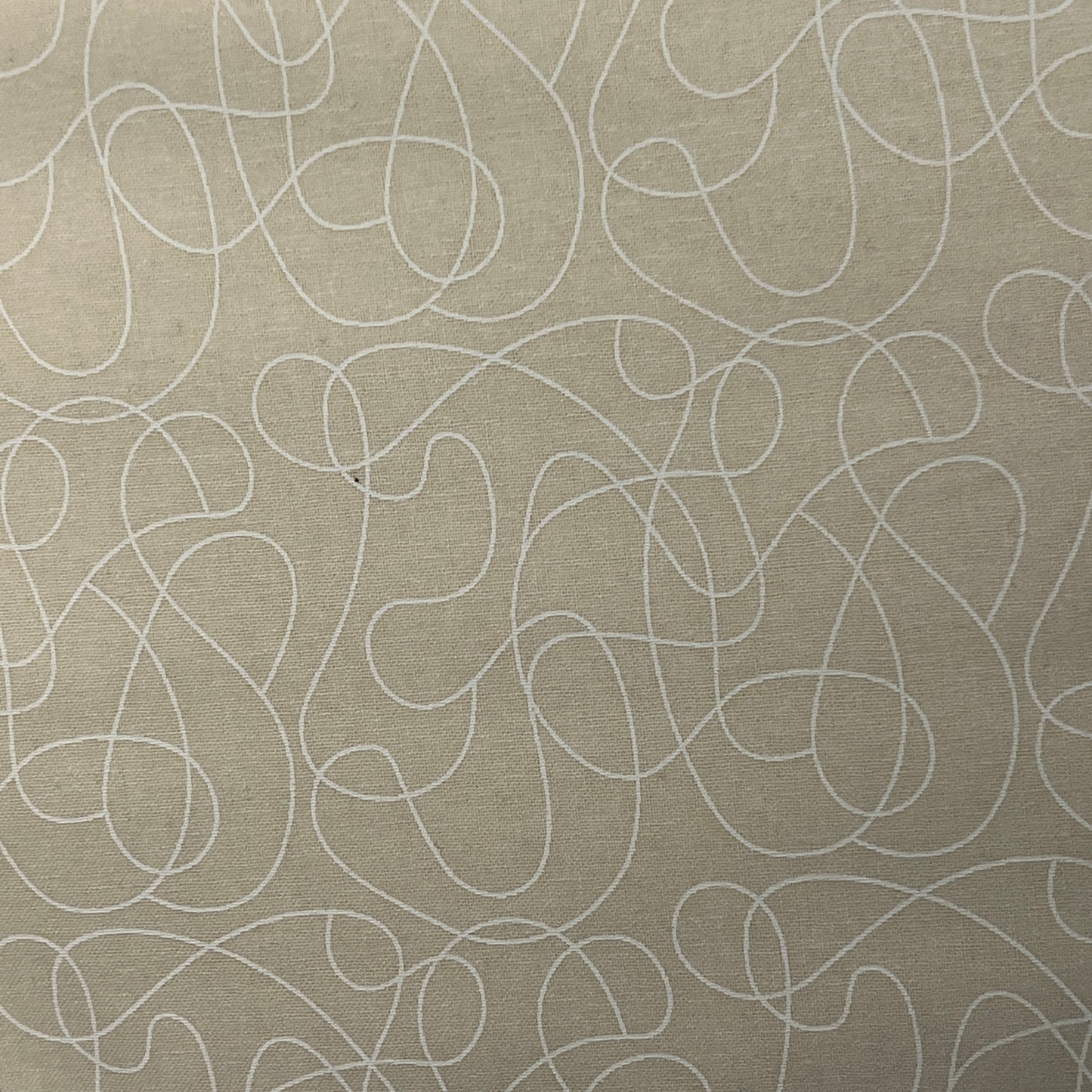 Squiggle Cotton Print By The Metre (110cm Wide) - Dark Cream