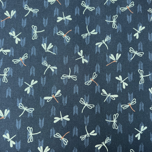 Sevenberry Japanese Inspired Cotton Print (112cm Wide) - Nara Navy