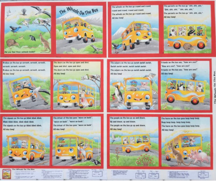 The Wheels On The Bus Soft Book Panel