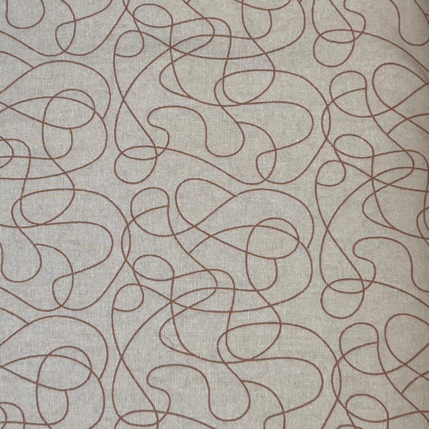 Squiggle Cotton Print By The Metre (110cm Wide) - Cream